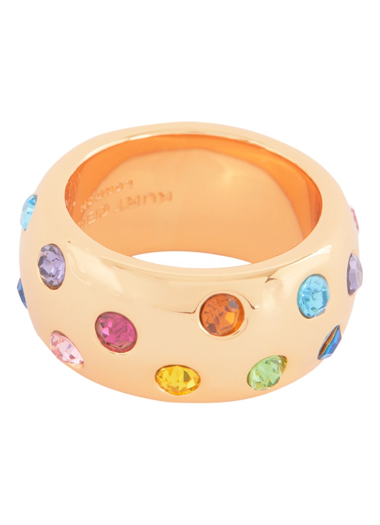 Anello arcobaleno con cristallo di Kurt Geiger