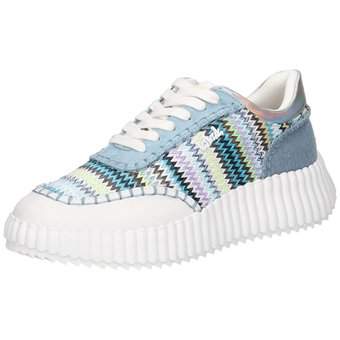 La Strada Plateau Sneaker in blau