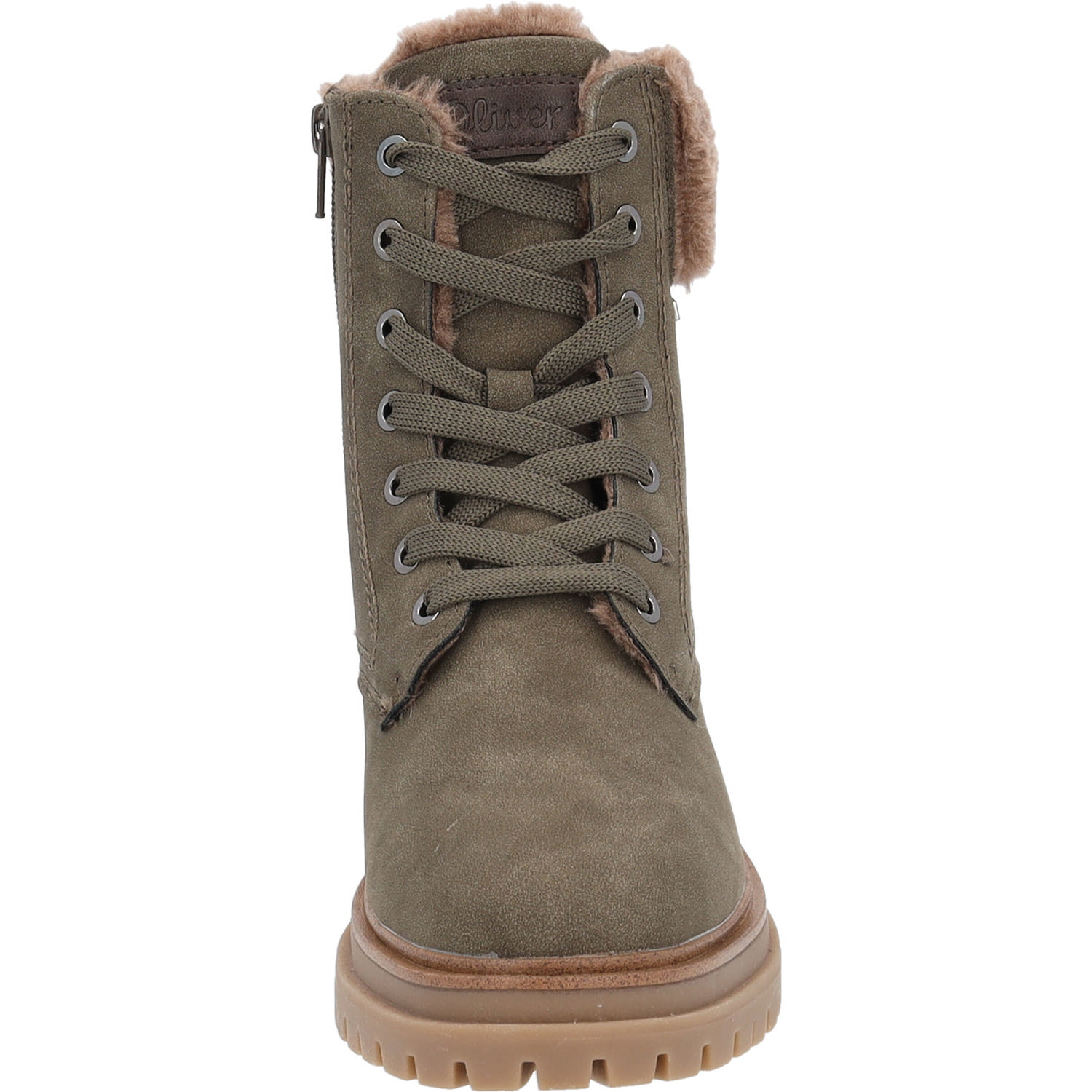 s. Oliver 26233, Schnürstiefel, Damen, Olive
