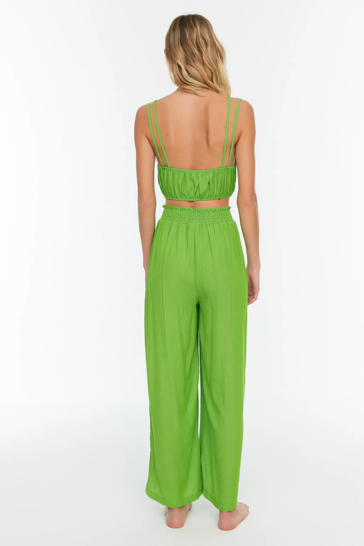 Trendyol Collection  Grünes, detailliertes Set aus Unterteil und Oberteil für den StrandTBESS22AU0043
