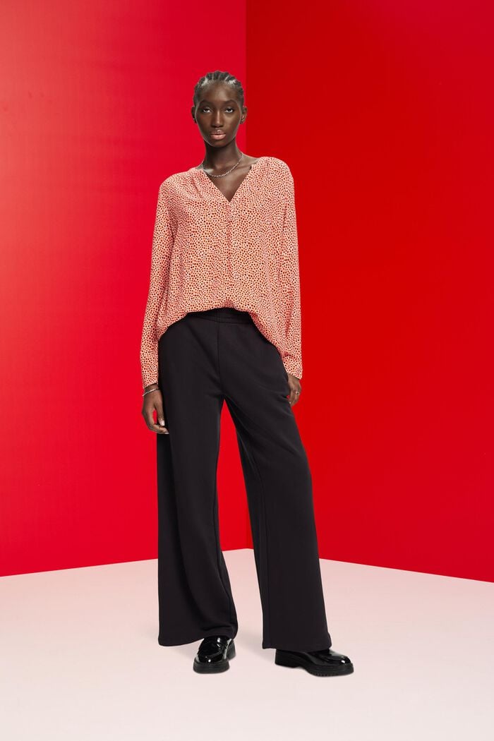 Florale Bluse mit V-Ausschnitt
