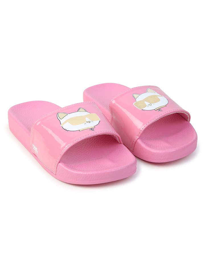 Karl Lagerfeld Kids Pantoletten  in Rosa günstig kaufen