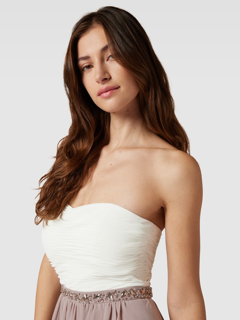 Cocktailkleid in Bandeau-Form in mauve