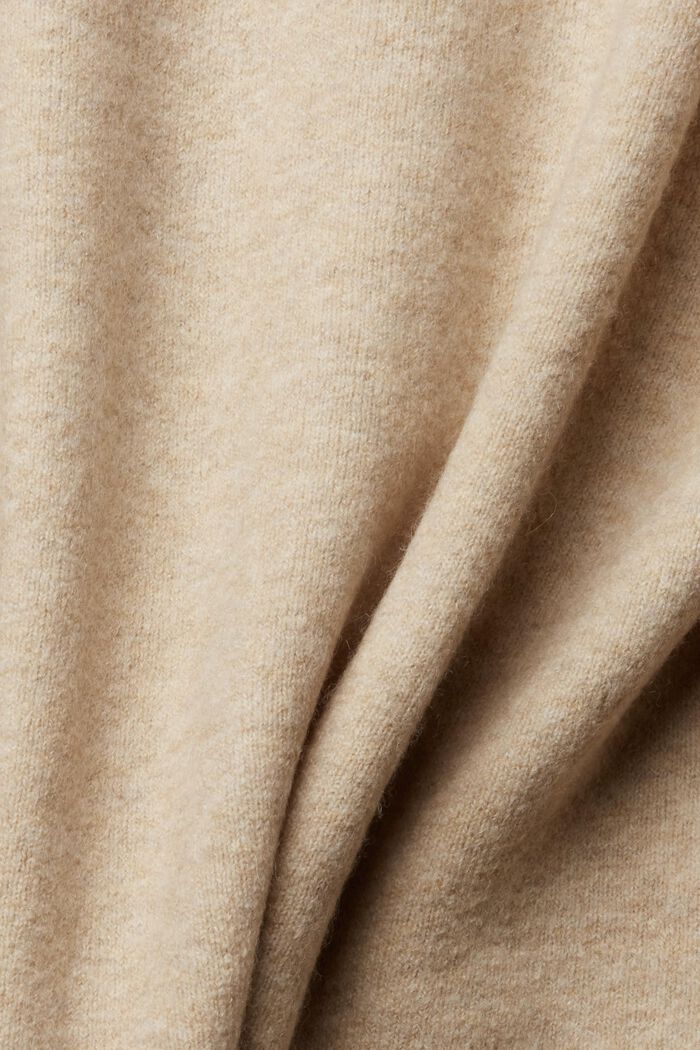 Mit Wolle: Cardigan mit V-Ausschnitt