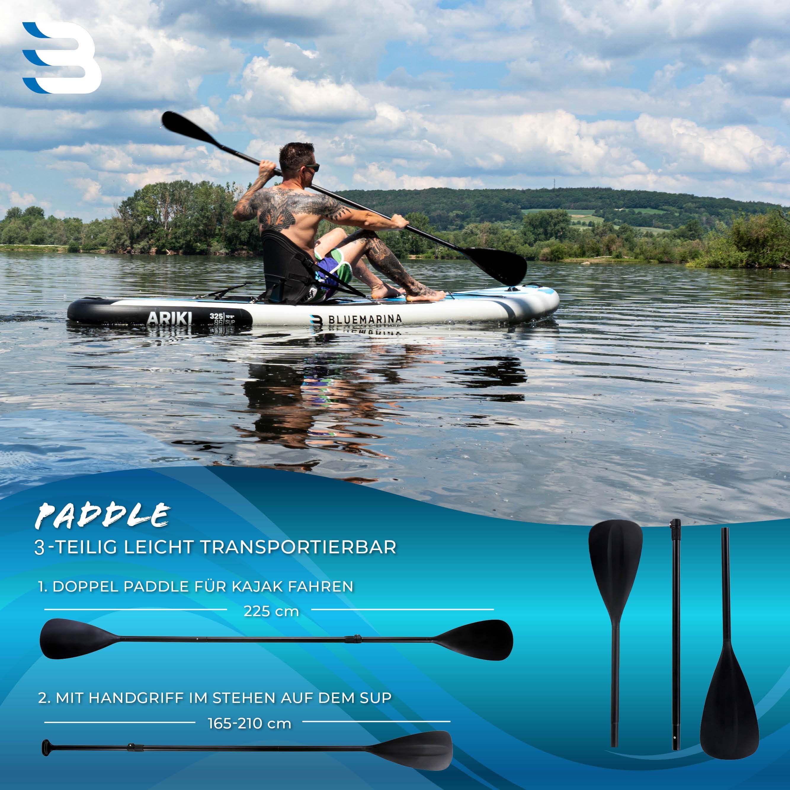 Bluemarina SUP-Board Bluemarina SUP-Sitz, (1 tlg), 2er Set - SUP-Sitz - Stand Up Paddle-Sitz - Kajak Sitzkissen