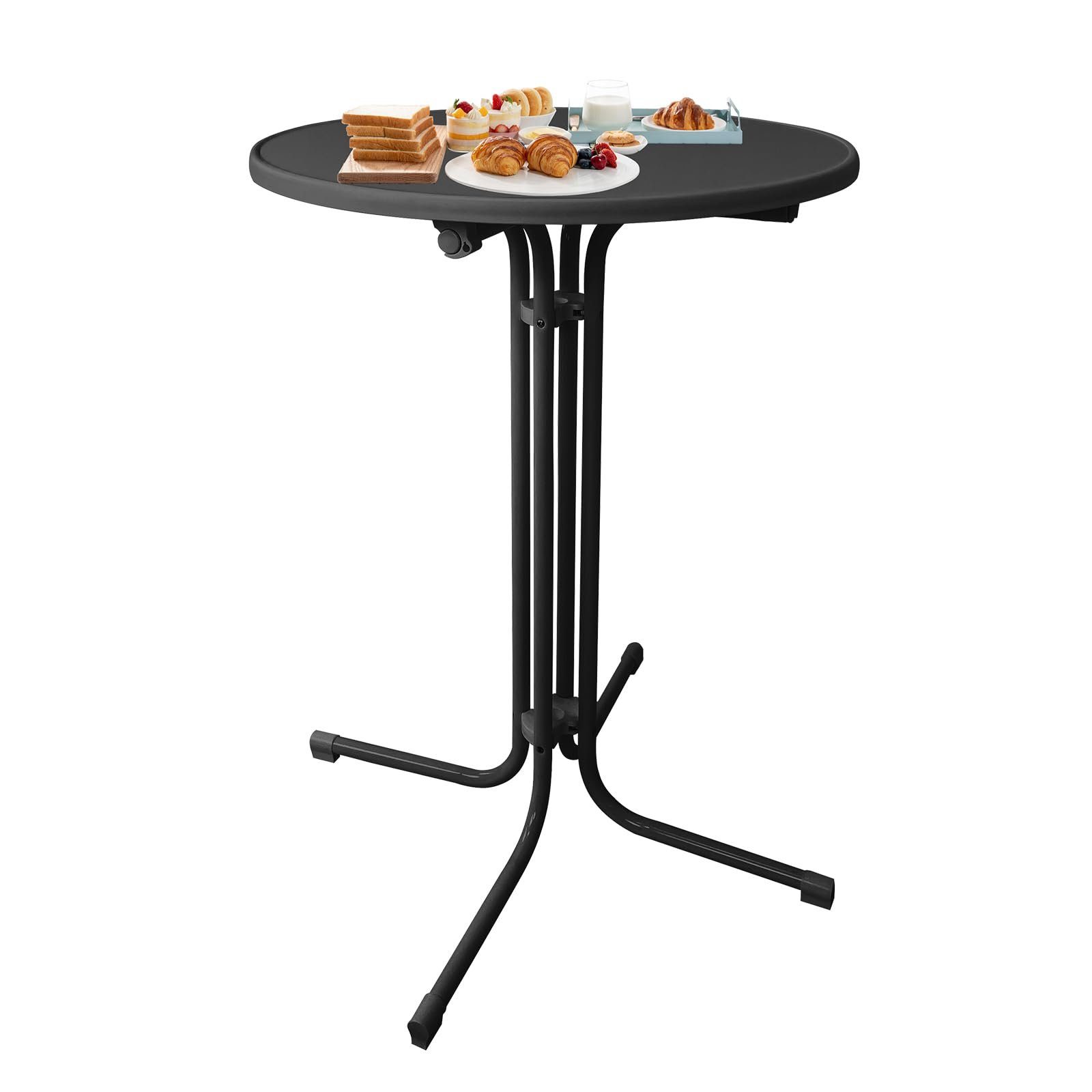 UISEBRT Stehtisch Stehtisch Klappbar Ø79cm Bistrotisch Rund Gärten Klapptisch 110cm Hoch, Bartisch Gastro für Outdoor Cafe Bistros Party
