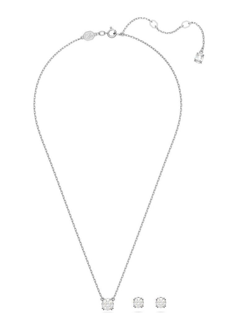 Set di gioielli Swarovski Constella composto da collana di cristallo e orecchini a lobo.