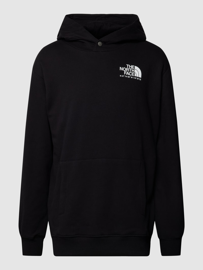 Hoodie mit Rückenprint Modell 'COORDINATES' in schwarz