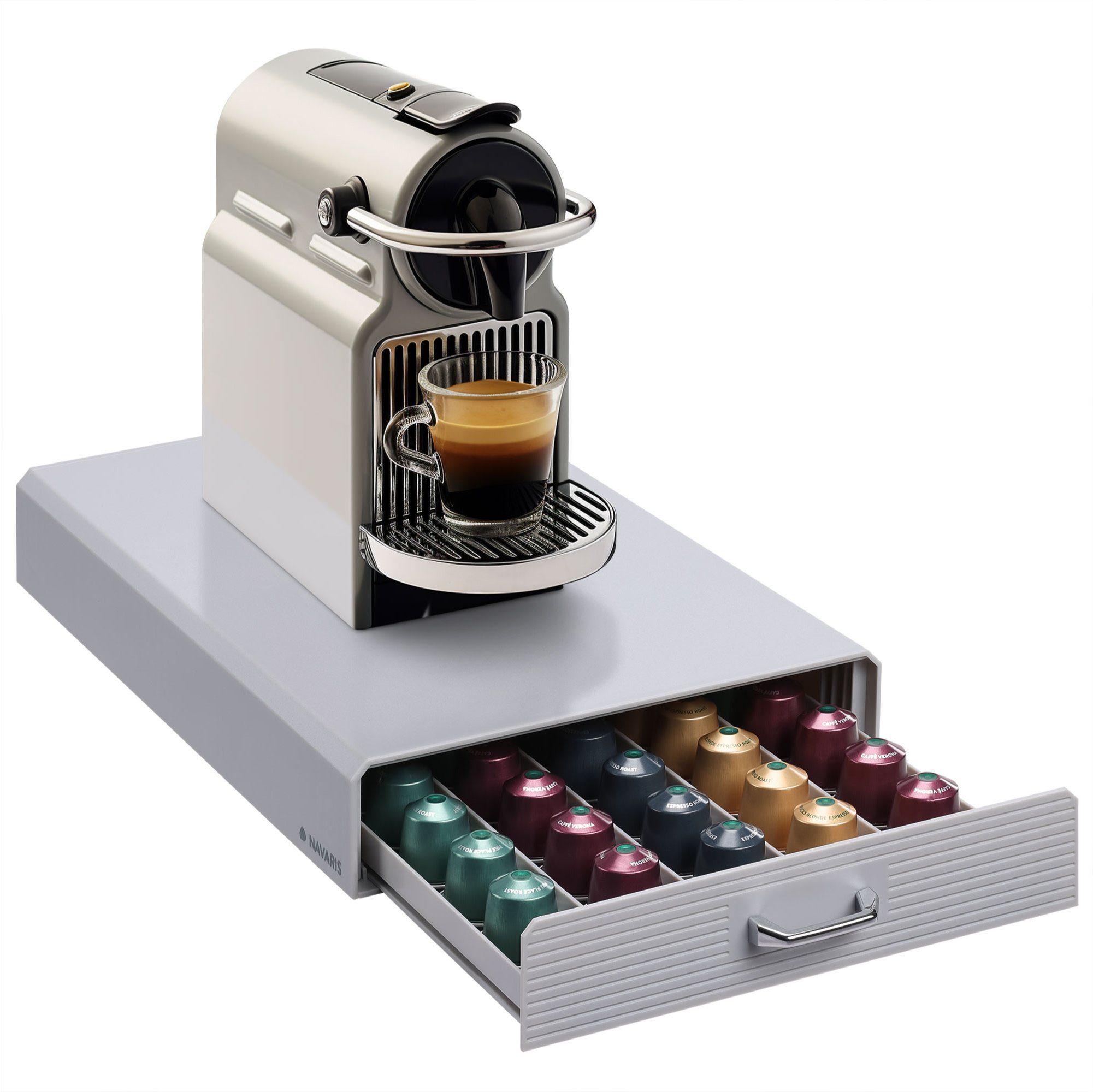 Navaris Kapselspender Kapselhalter kompatibel mit Nespresso Kapseln - für 50 Kapseln