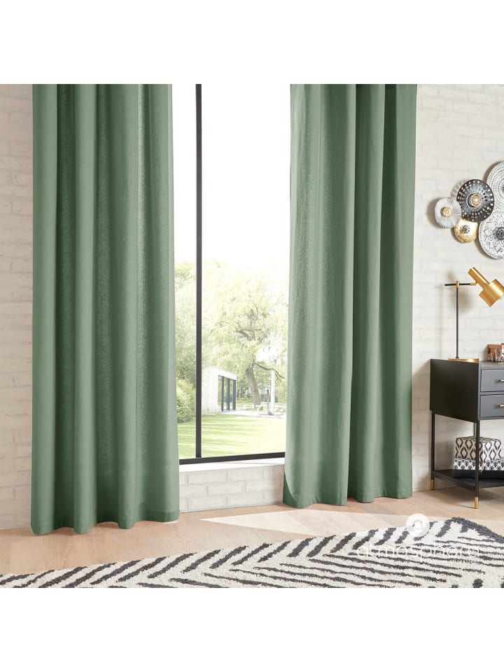Atmosphera Créateur d'intérieur Vorhang in grün günstig kaufen onesize