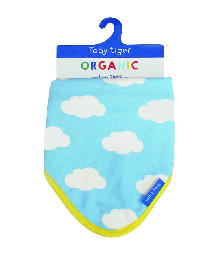 Toby Tiger Dreieckstuch mit Wolken Print in blau günstig kaufen 0
