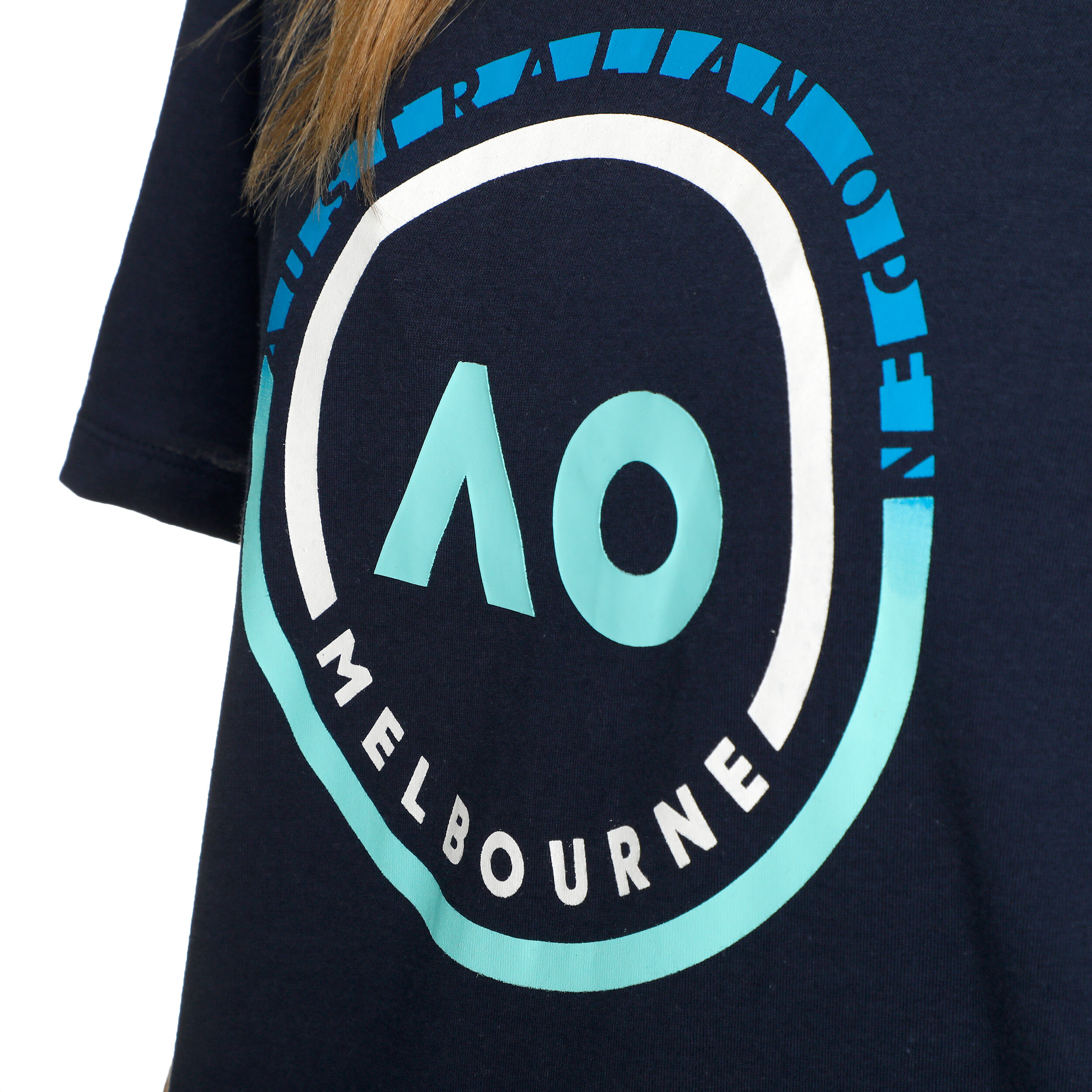 AO Round Logo T-Shirt Damen - Dunkelblau, Blau