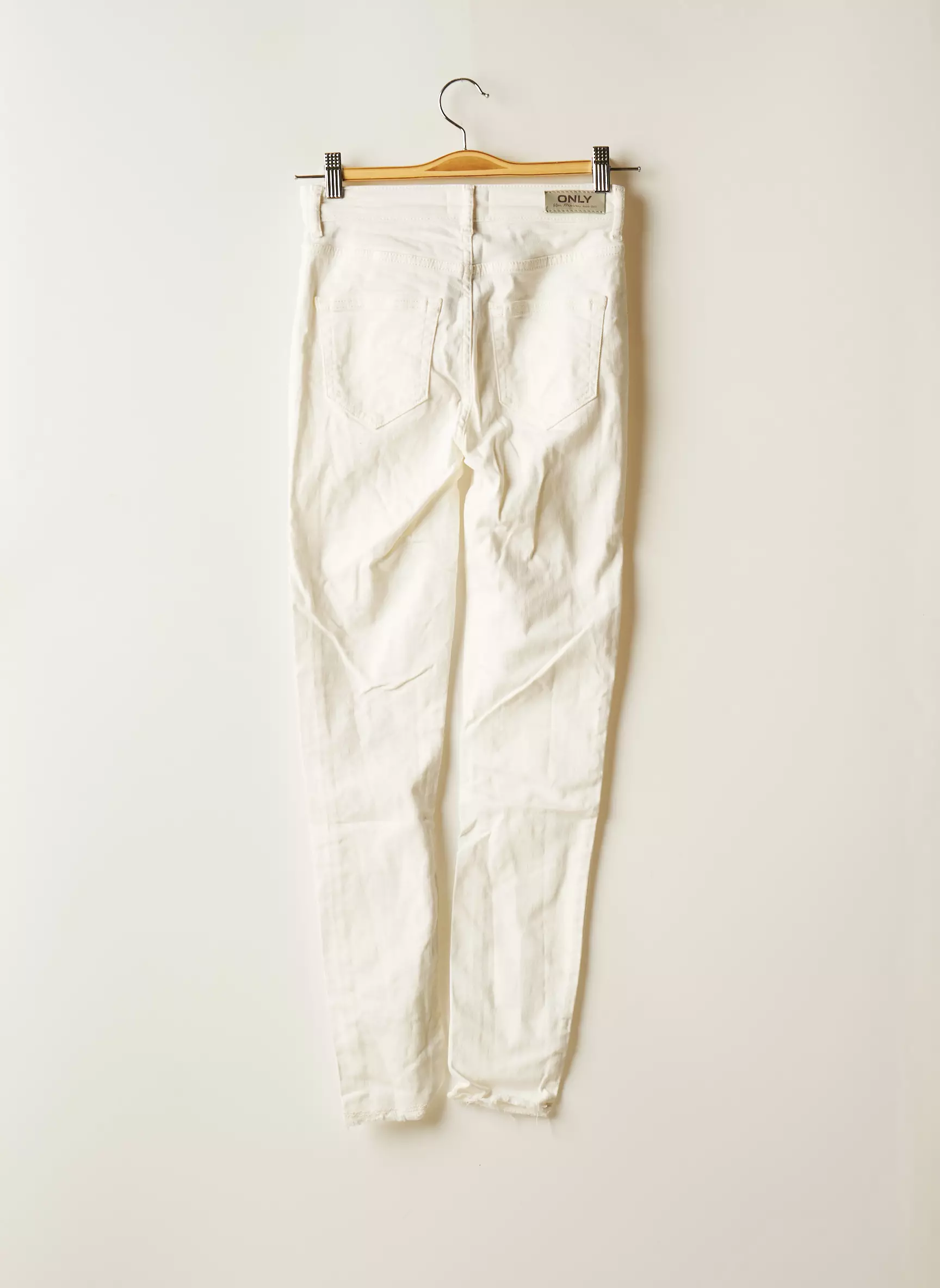Only Pantalons Slim Femme couleur blanc