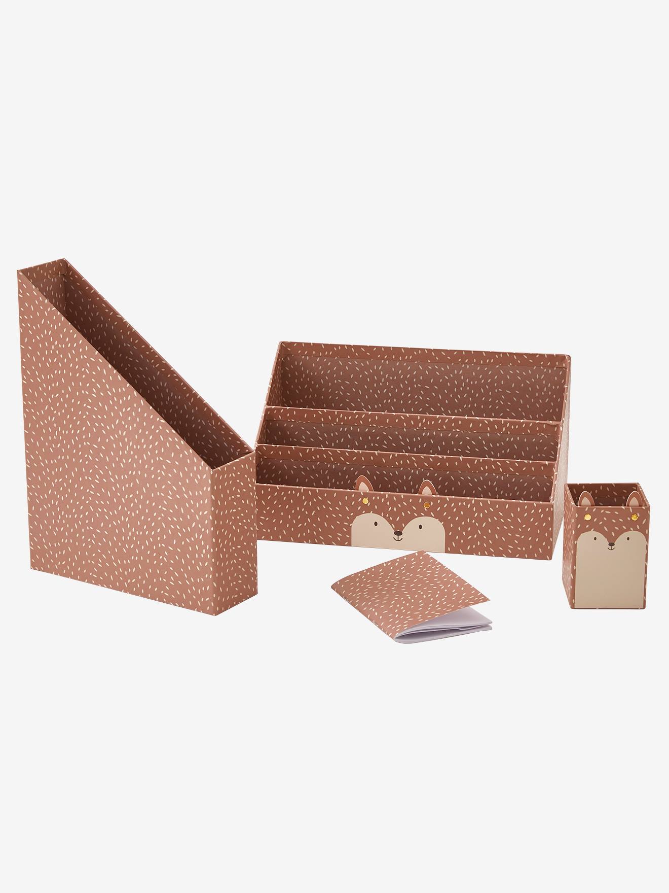 Set rangement bureau Renard terracotta