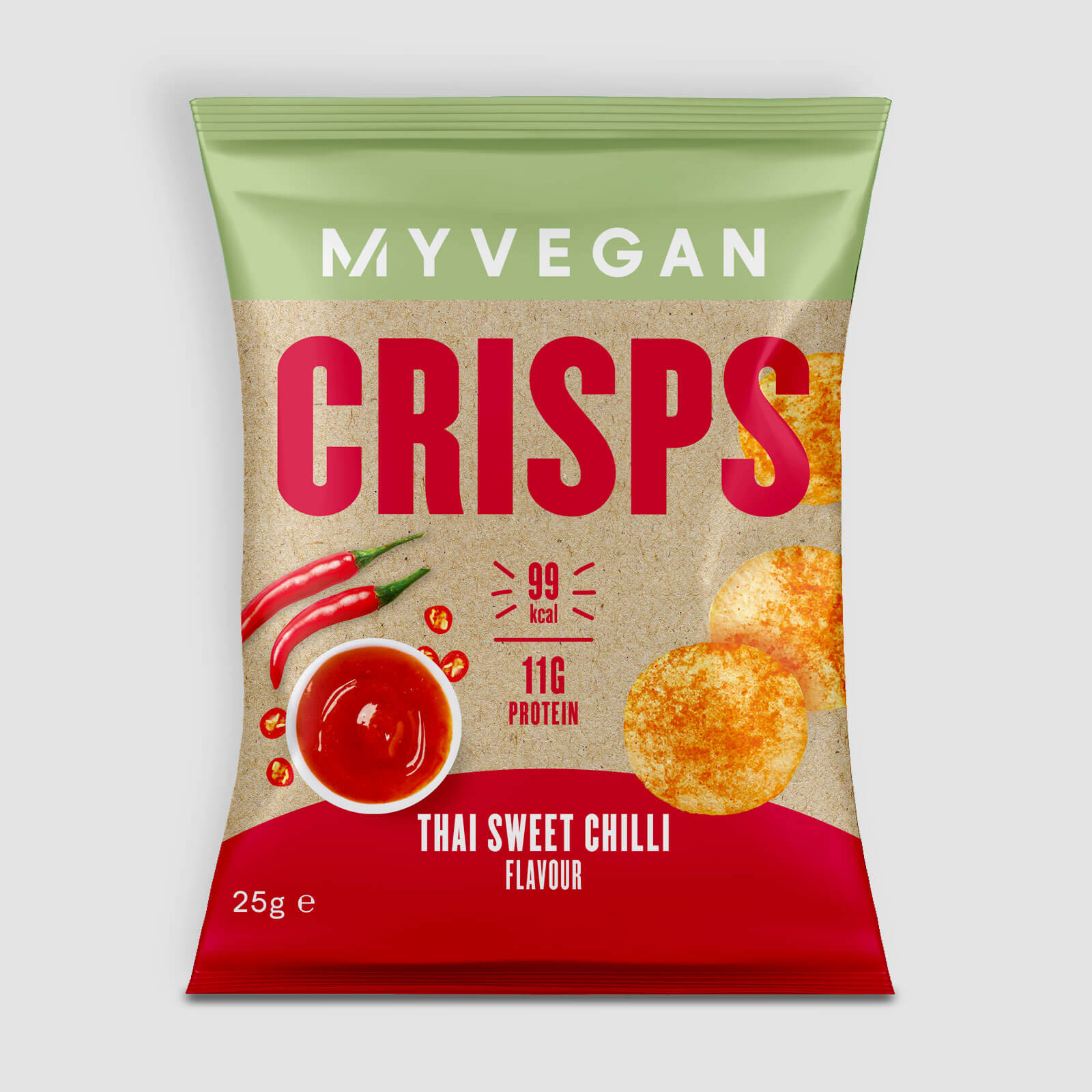Myvegan Protein Crisps, Thai Sweet Chilli, 6 x 25g