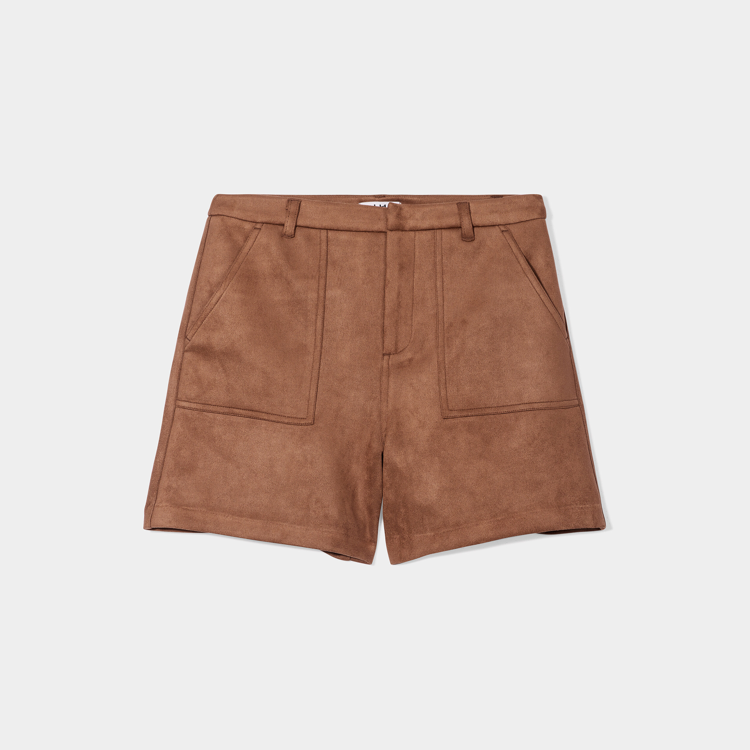 Short suédine droit taille haute marron foncé femme | La Halle