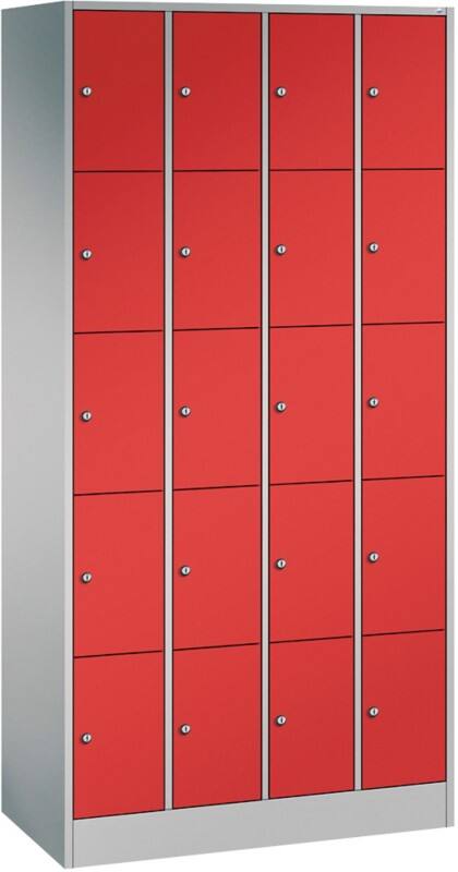 C P S 8070 Evolo Metall Schließfach 20 Türen Zylinderschloss 900 x 480 x 1.950 mm Schwarz 80700-40 S10407