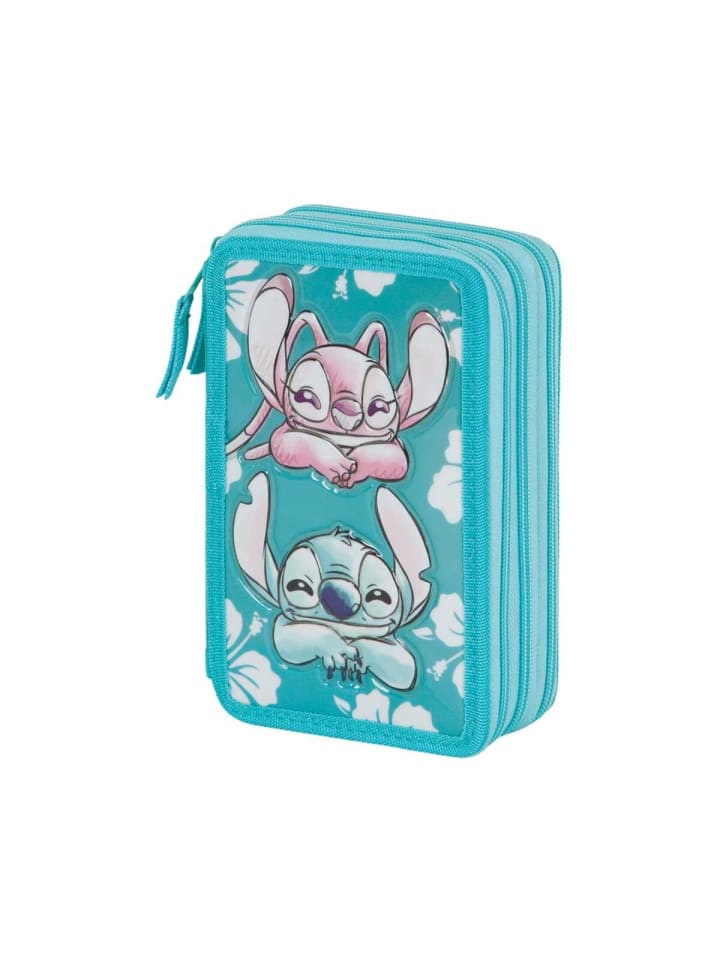 Lilo & Stitch Gefülltes Federmäppchen – Schulset, 21x7x14 cm Federtasche in Blau günstig kaufen 21 cm