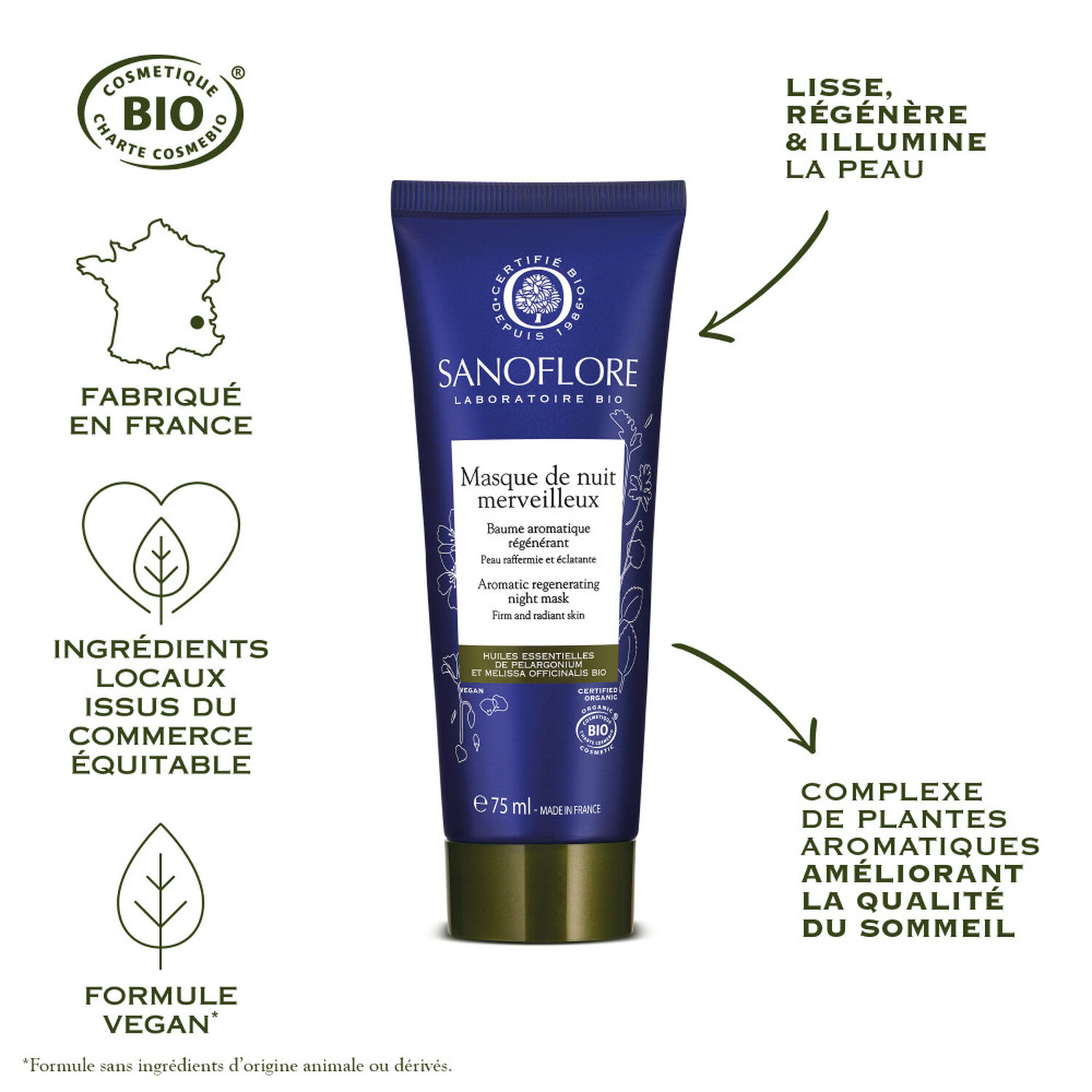 Sanoflore Masque de Nuit Merveilleux Anti-Age 75 ml