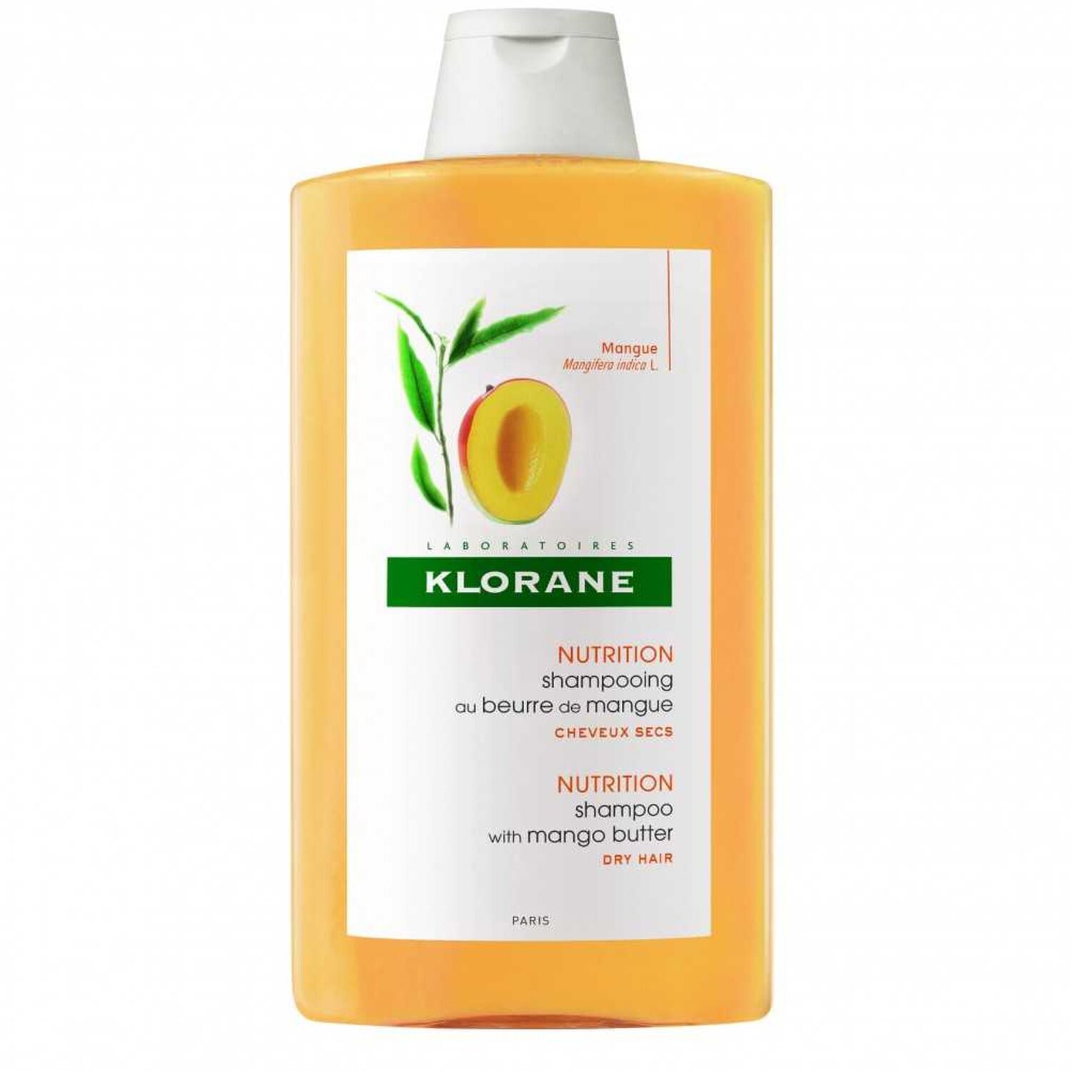 Klorane Shampoing Nutrition à la Mangue - Cheveux Secs 400 ml