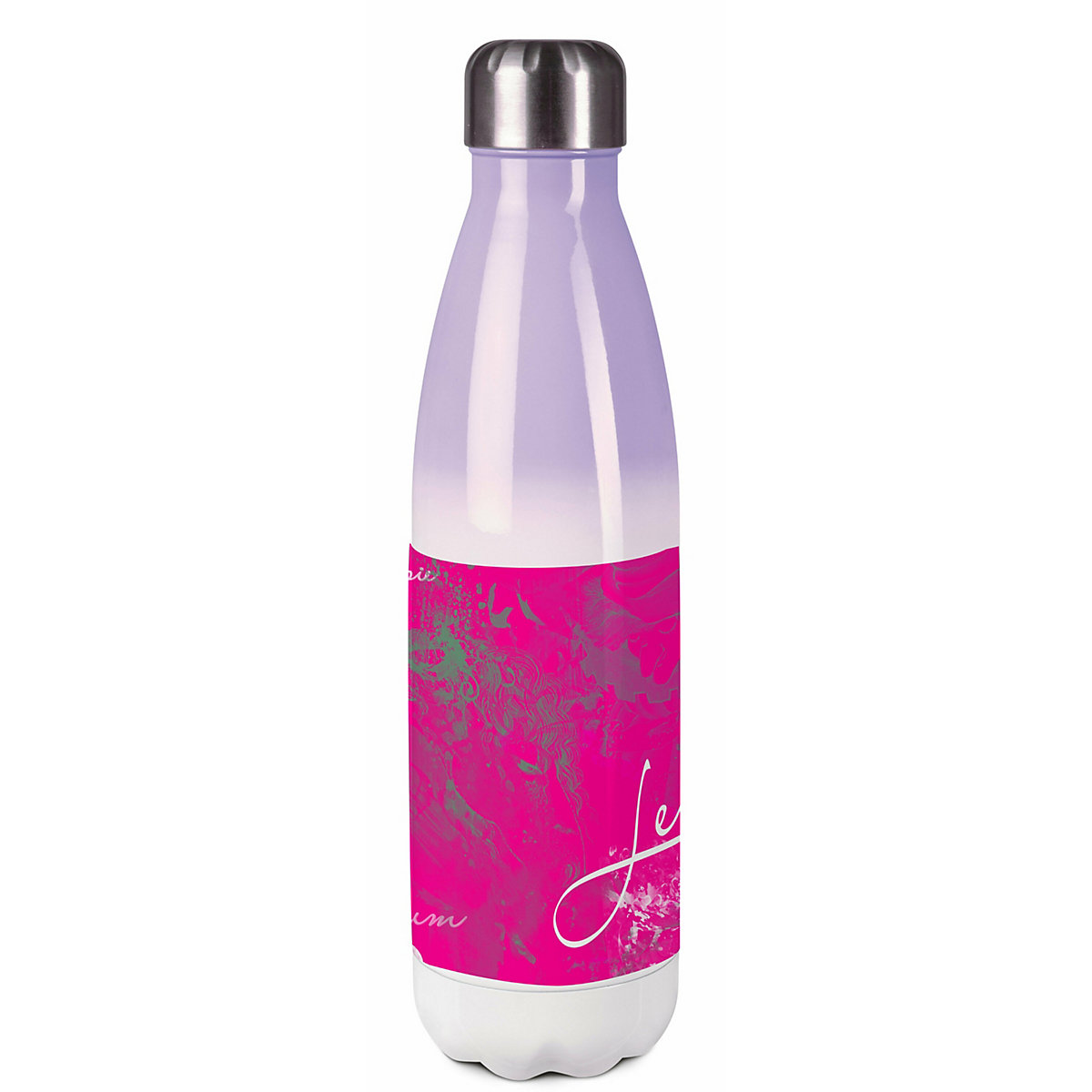 Edelstahl Kinder Thermoflasche / Trinkflasche bunt Traum Farbe pink Spülmaschinenfest, Auslaufsicher, Bruchfest, Doppelwandig, Für Heißgetränke geeignet, Mit Deckel, Isoliert