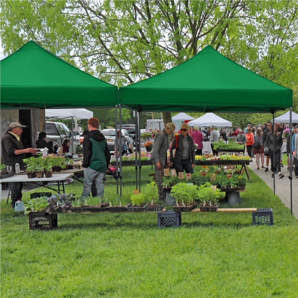 Yaheetech Faltpavillon, 3x3m Pavillon inkl. Tasche mit Rollen