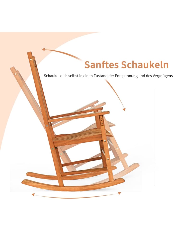 COSTWAY Gartenmöbel 3 tlg. Set in Braun günstig kaufen onesize