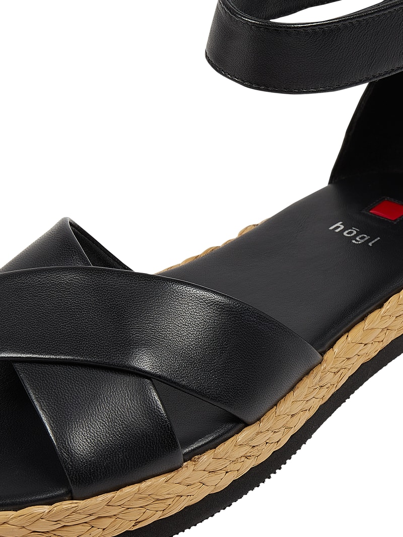 Sandalen aus Leder in schwarz