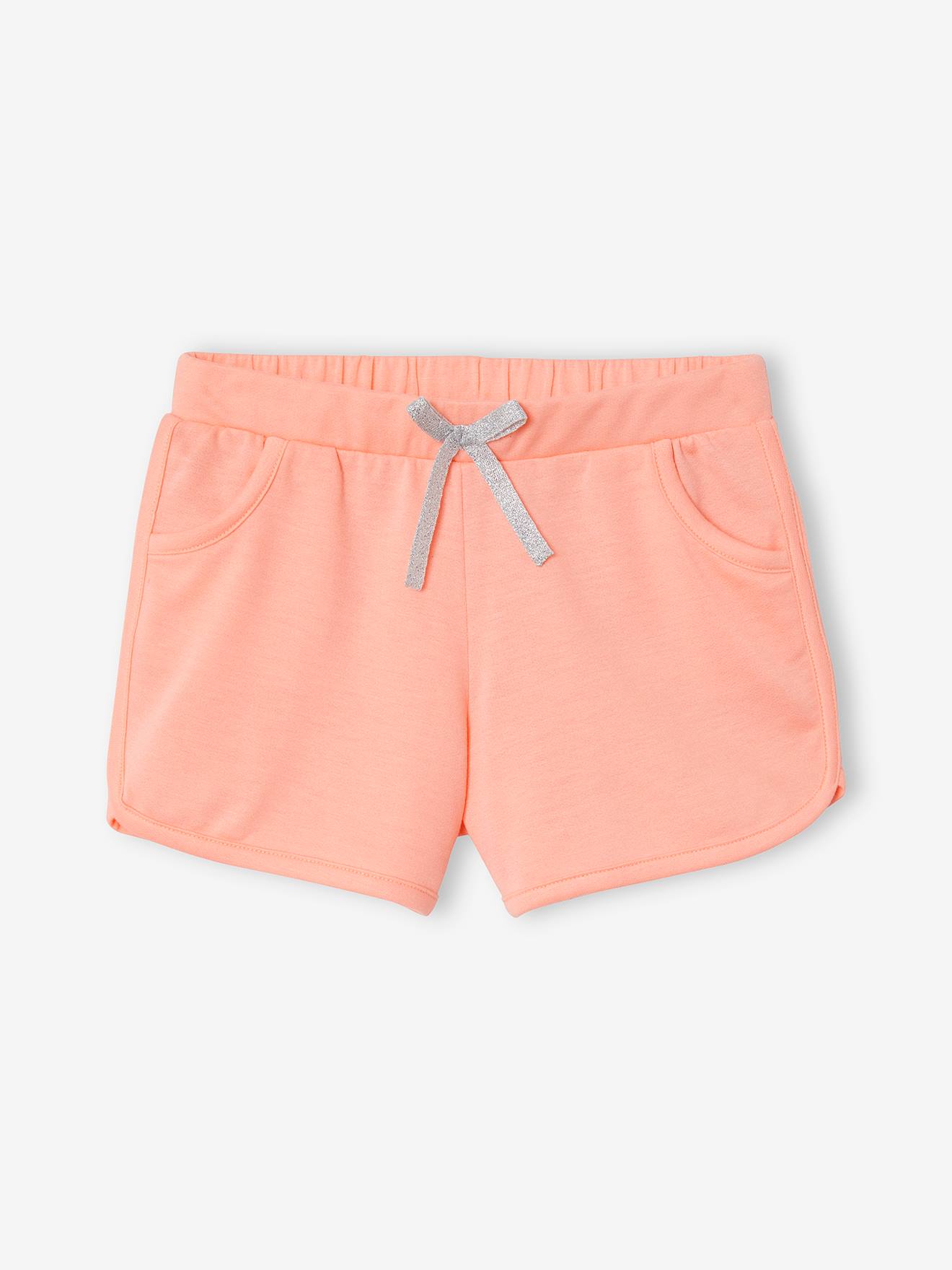 Short sport Basics fille en molleton terracotta