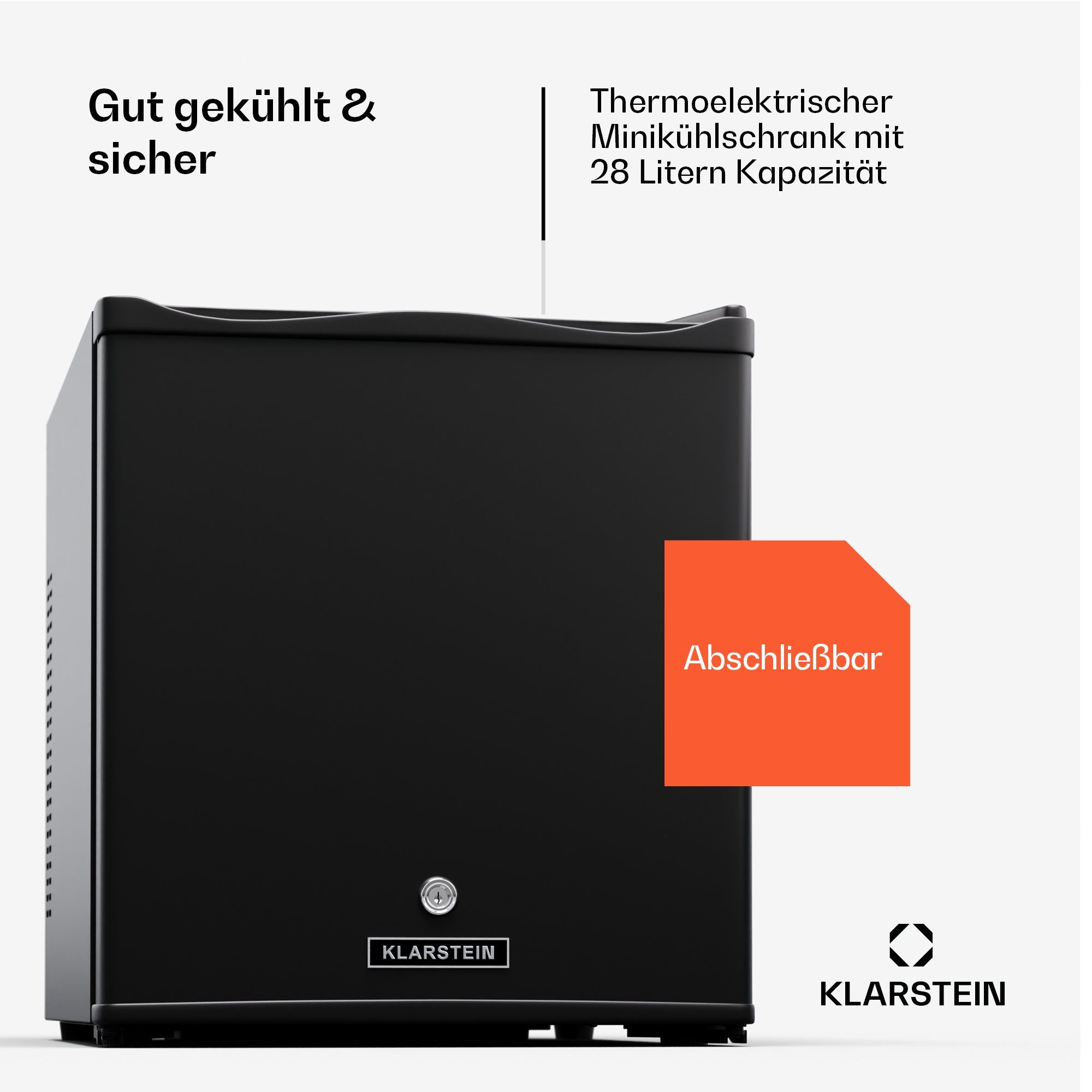 Klarstein Table Top Kühlschrank HEA-Matterhorn-bl 10045286, 44.5 cm hoch, 38 cm breit, Bier Hausbar Getränkekühlschrank Hotel Mini Fridge