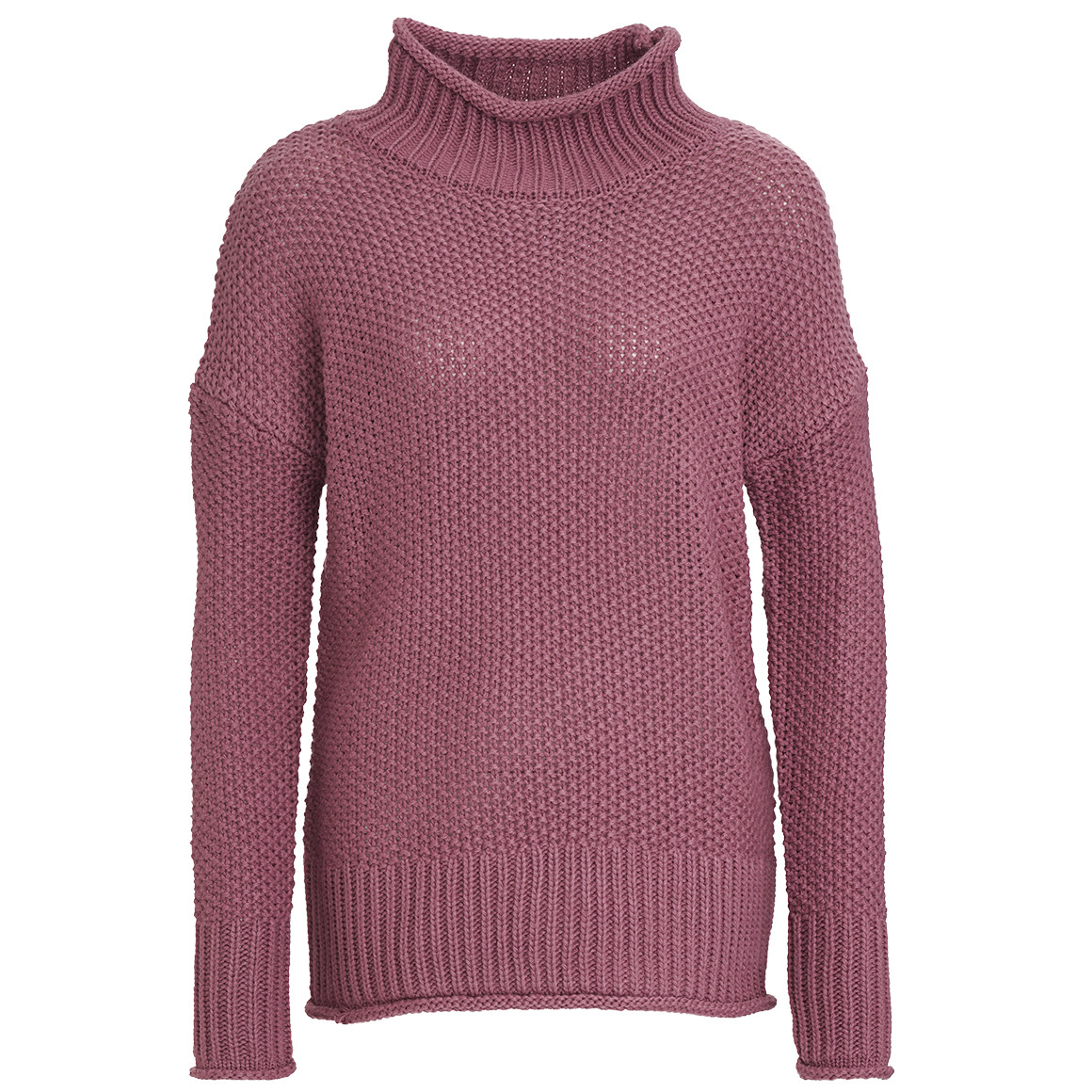 Damen Strickpullover mit Stehkragen