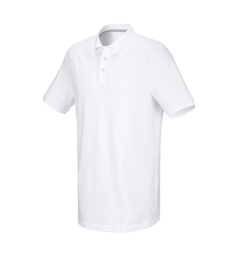 e.s. Piqué-Polo cotton stretch, long fit