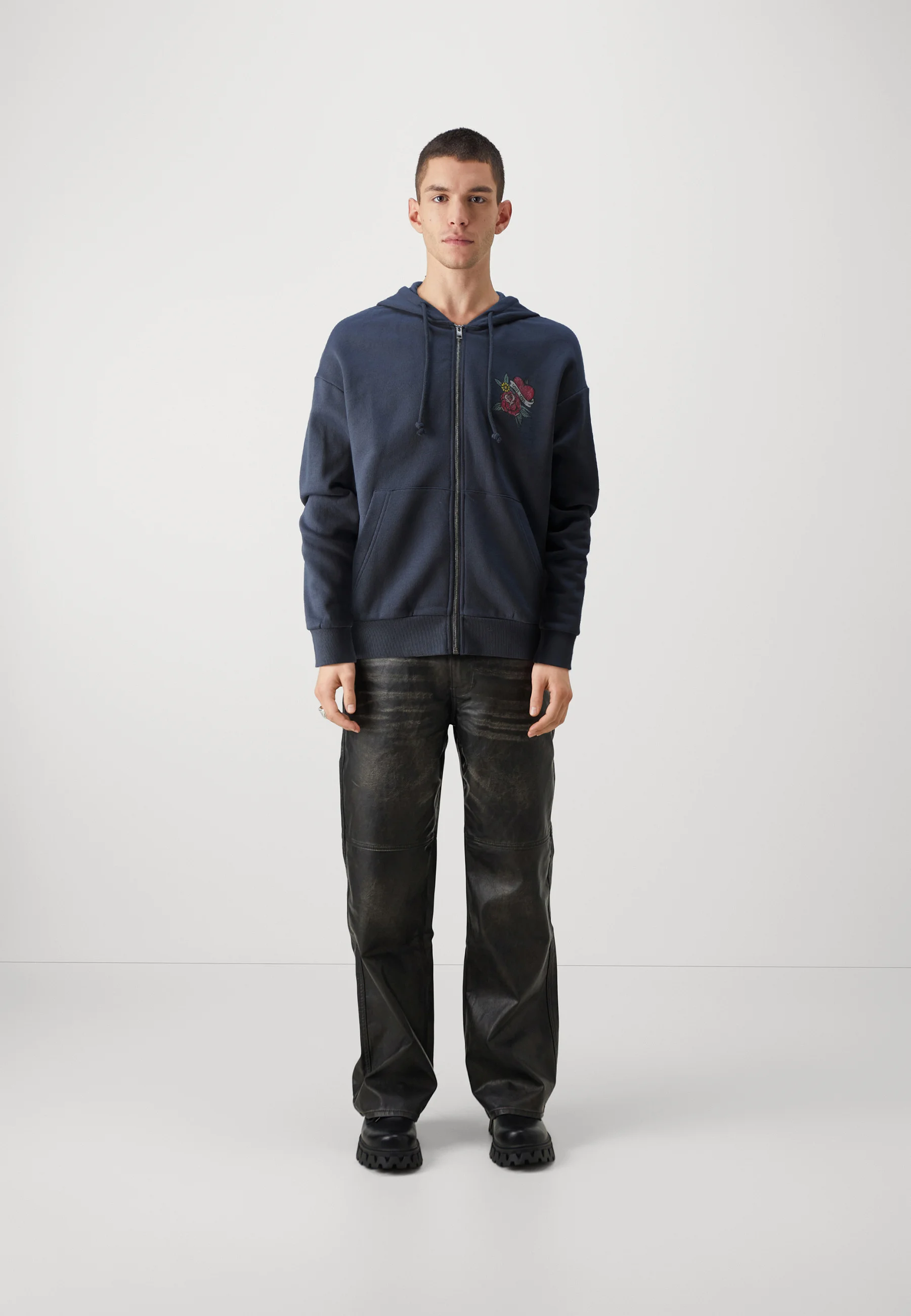 Jack & Jones JOREAGLE SKULL ZIP HOOD UNISEX - Sudadera con cremallera