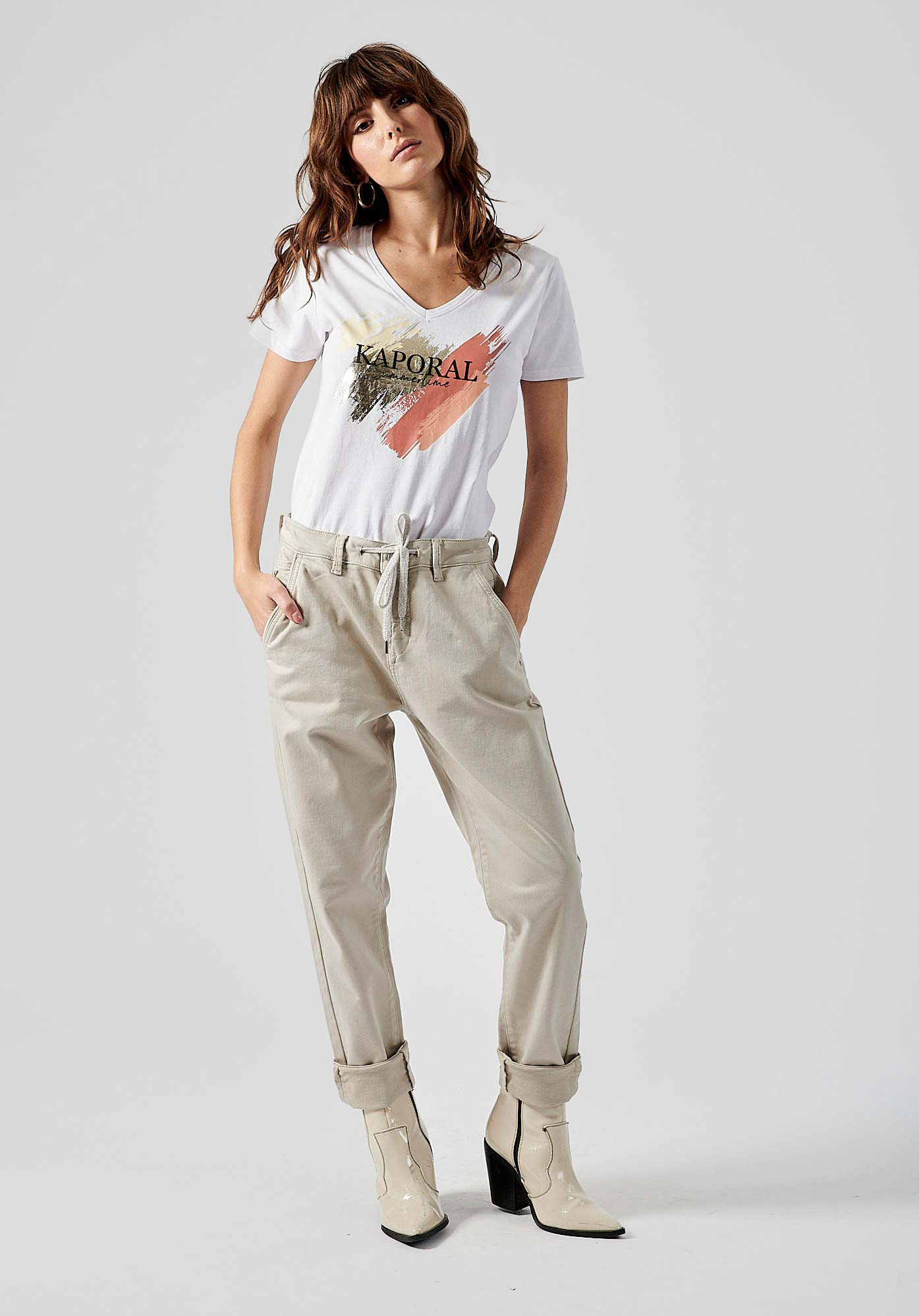 FAN    T-shirt blanc femme