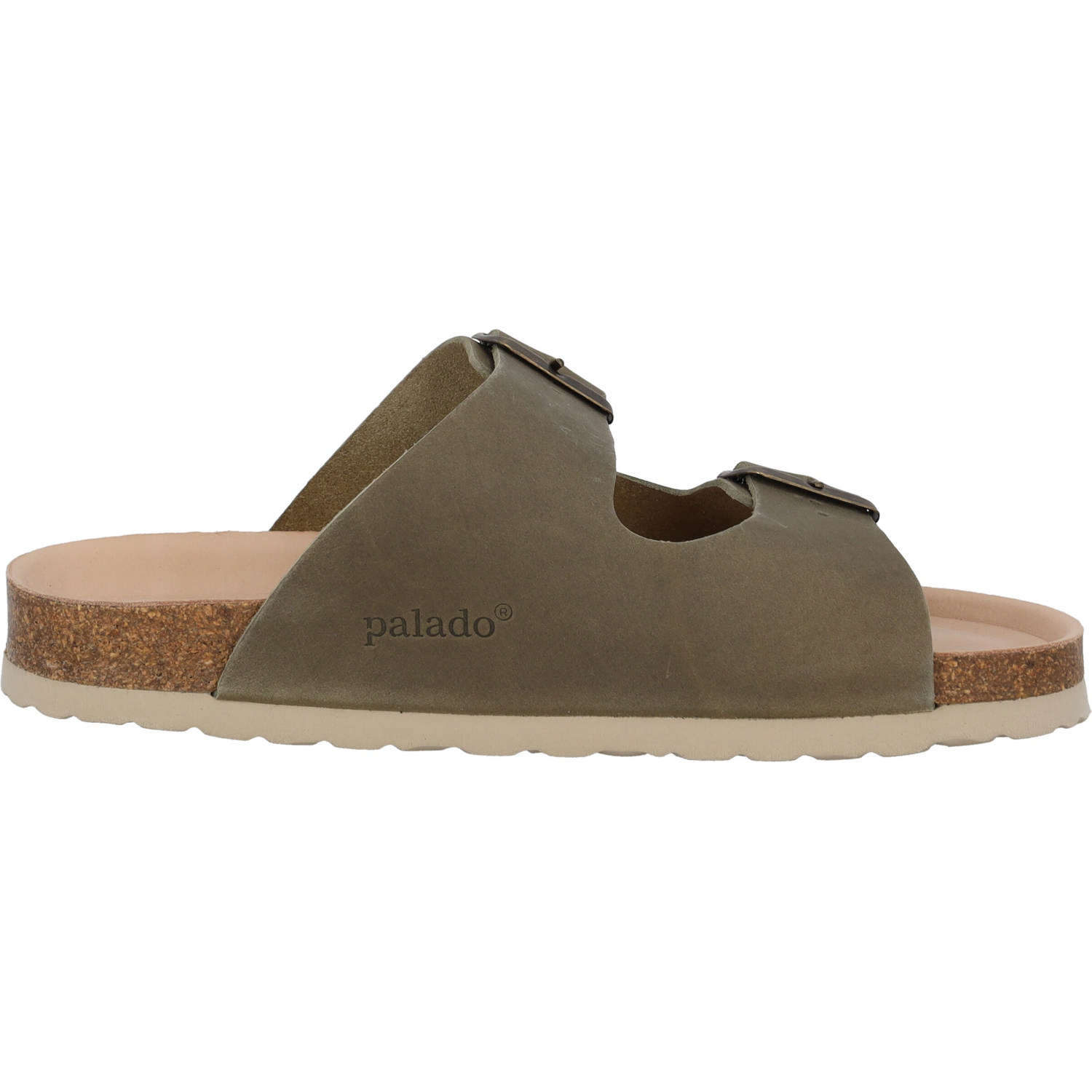 Palado Korfu Premium Leather, Pantoletten, Damen, Khaki