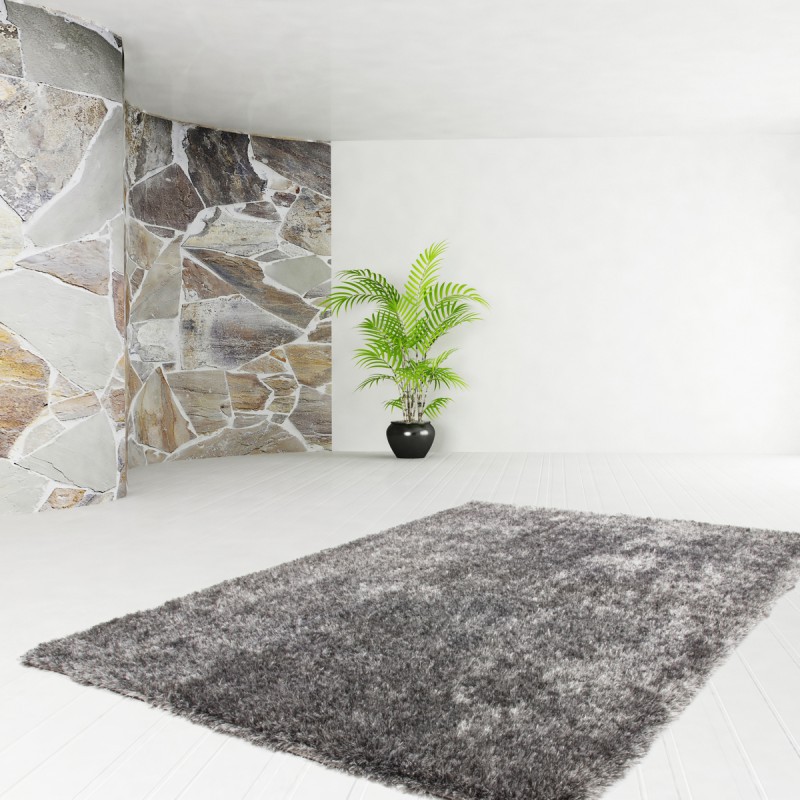 Kayoom Teppich Diamond, ca. 240 x 330 cm, Grau/Weiß