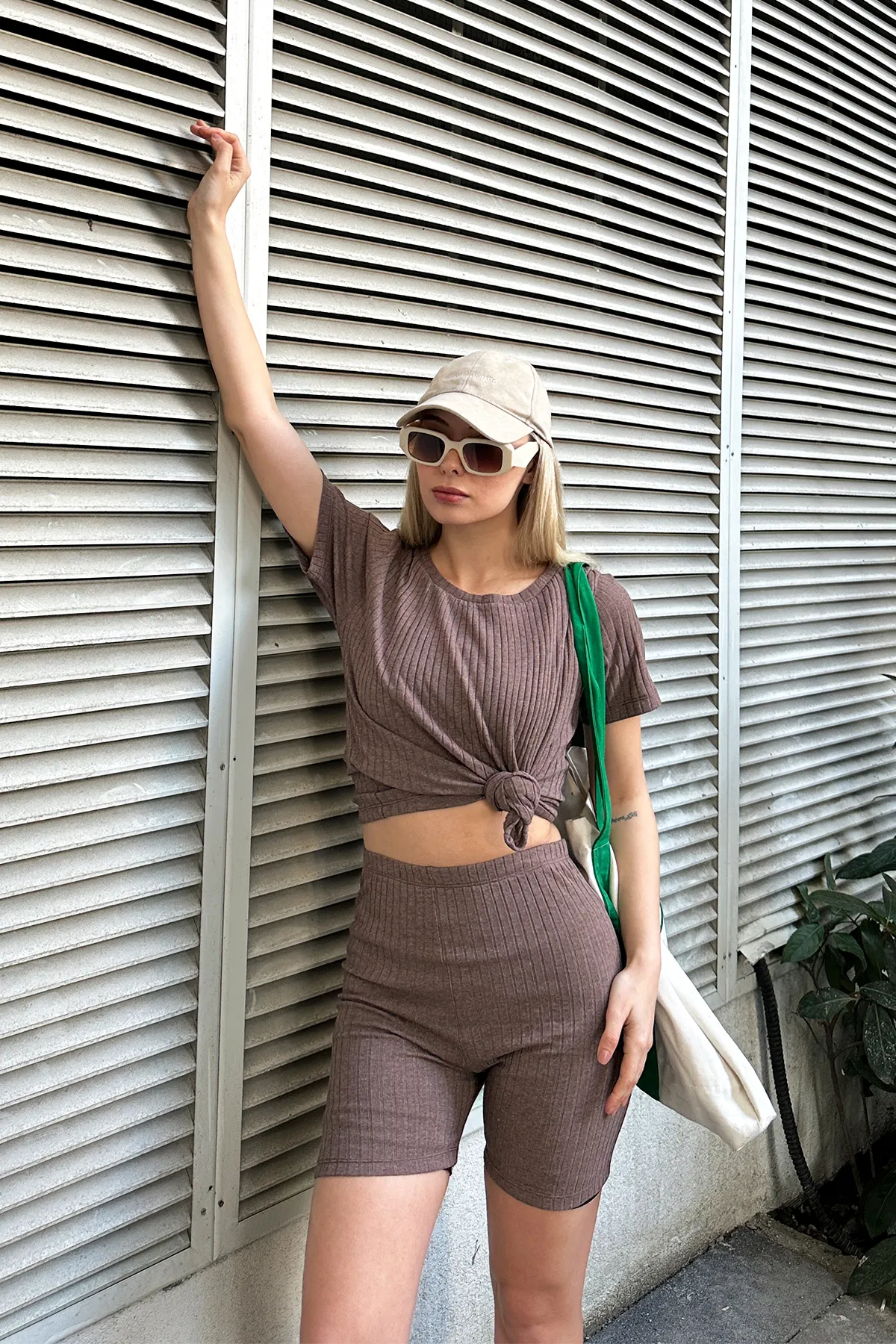 Trend Alaçatı Stili  Zweiteiler - Braun - Regular Fit