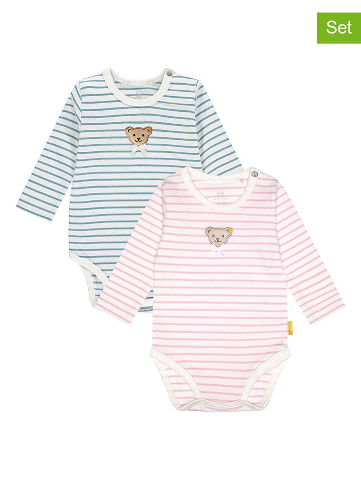 Steiff 2er-Set: Bodys in Hellblau/ Rosa günstig kaufen