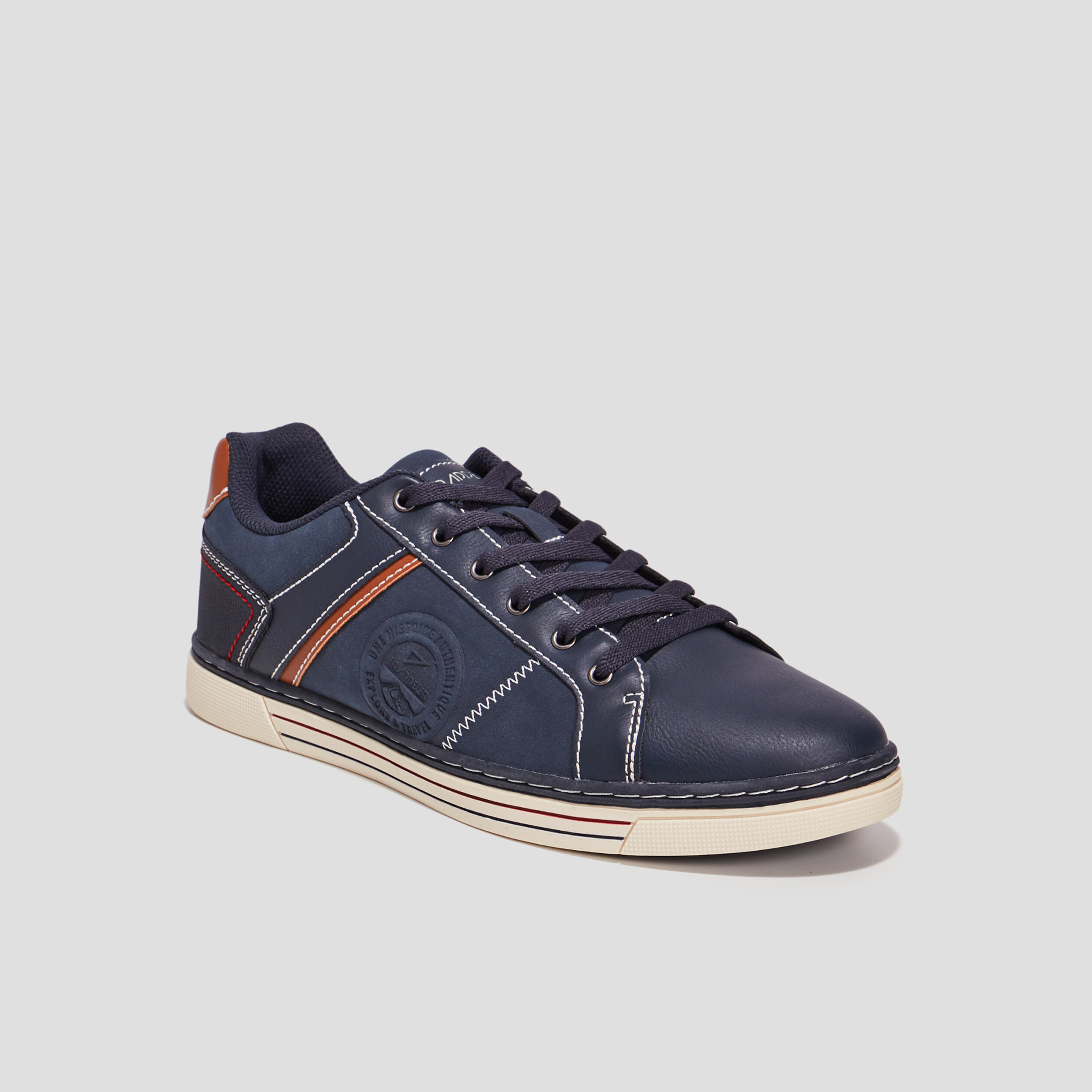 Tennis à lacets Trappeur bleu marine homme | La Halle