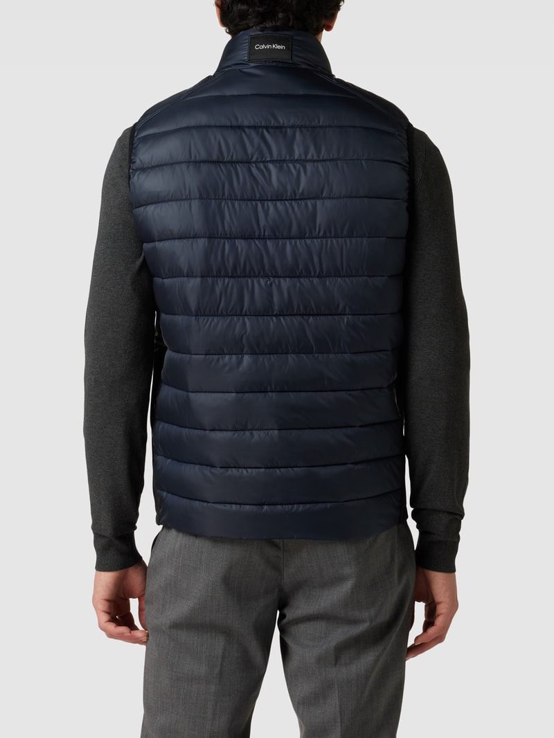 Weste mit Label-Details in marineblau