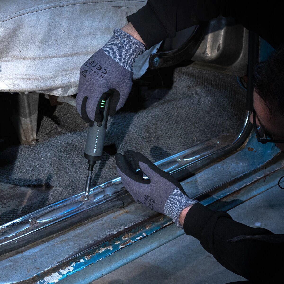 STAHLWERK Akku-Schrauber Akkuschrauber ASK-36 ST grader Schraubendreher, kompakter elektrischer Schraubendreher Schraubenzieher 3,6 V Motor, 1300 mAh - 7 Jahre Garantie