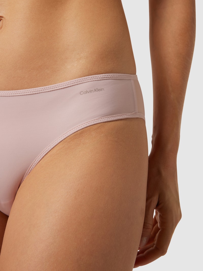 Slip mit Logo-Print in altrosa