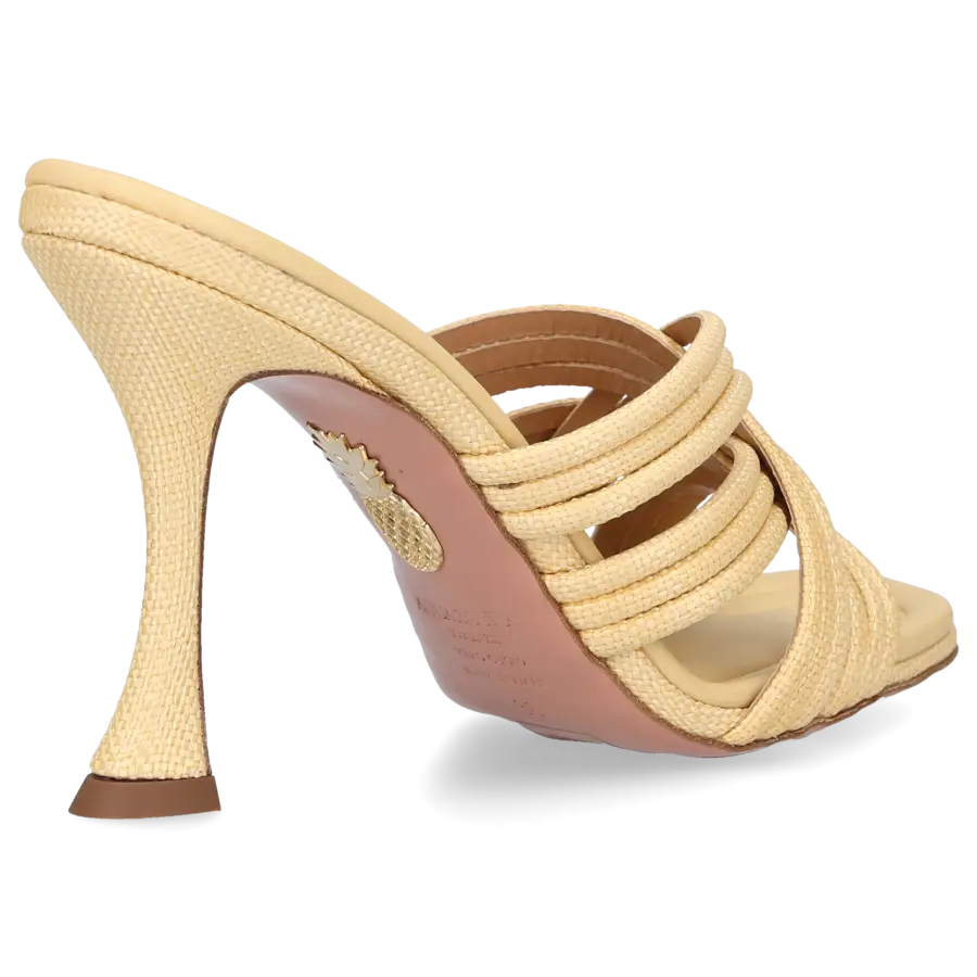 Aquazzura - Pantoletten OHUHU 95 Bast - beige