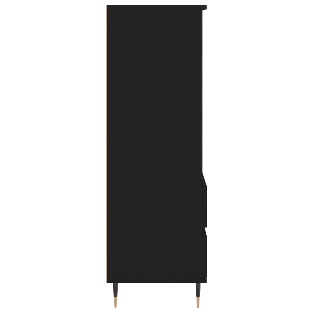 vidaXL Sideboard Highboard Schwarz 40x36x110 cm Holzwerkstoff (1 St)