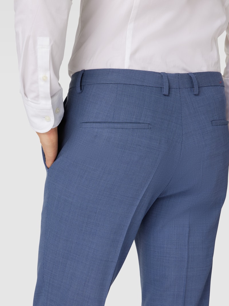 Anzughose mit feinem Muster Modell 'Hesten' in blau