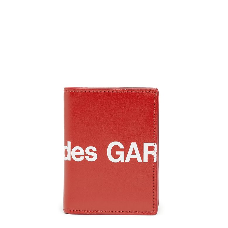 Comme des Garcons Wallet Huge Logo red