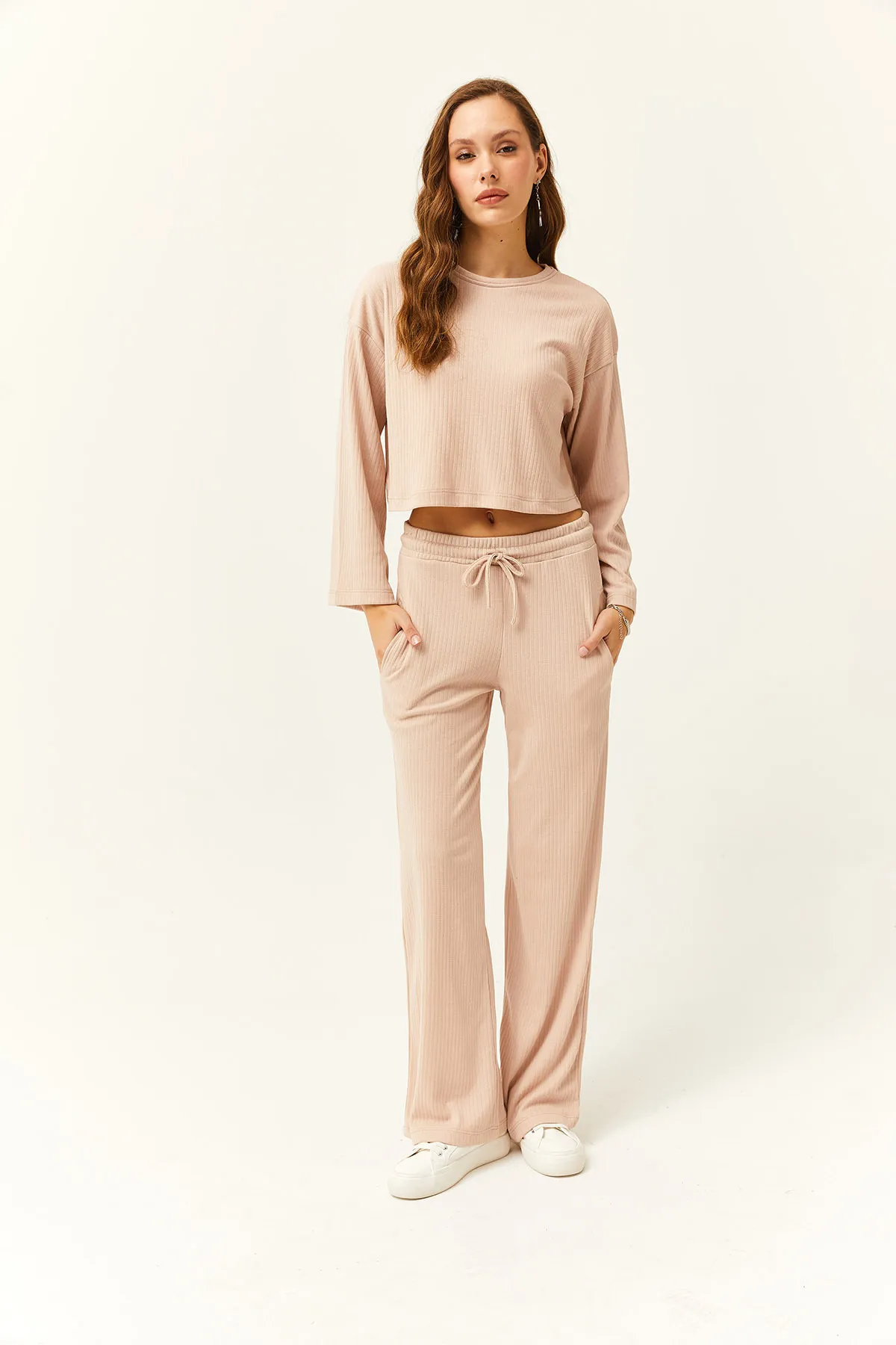Olalook  Zweiteiler - Beige - Regular Fit