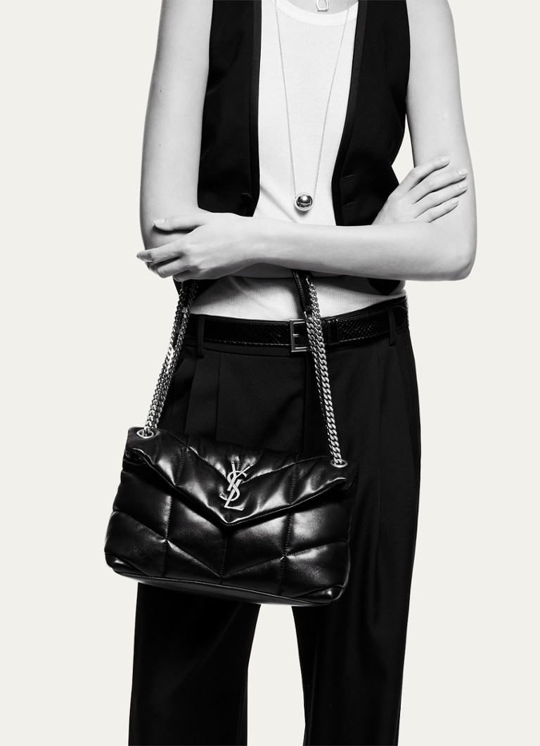 Saint Laurent Puffer Small shoulder bag made of quilted lambskin