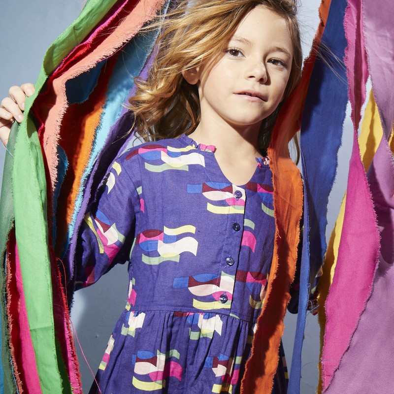 Robe longue fille arty violette Catimini