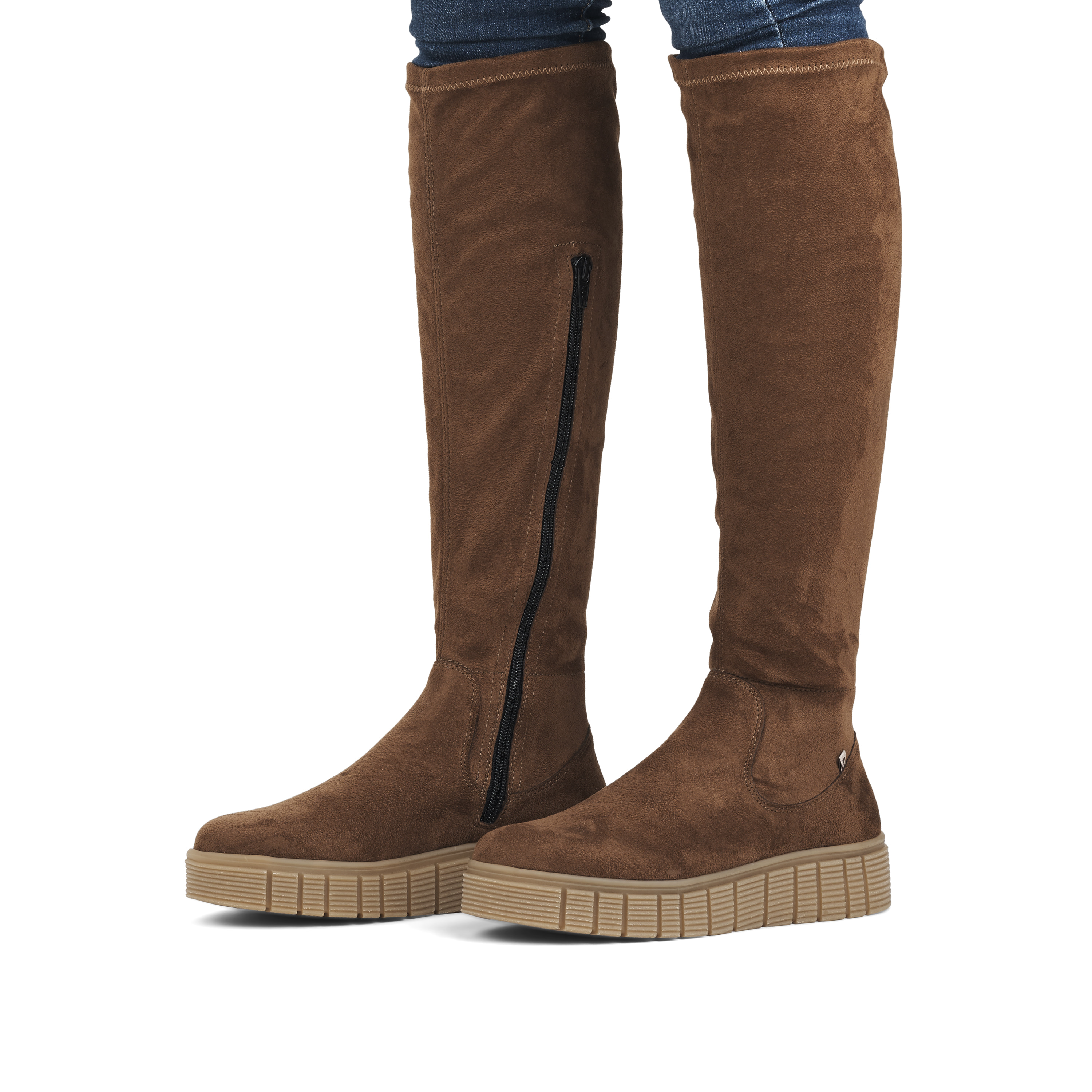 Rieker Damen Hochschaftstiefel caramel brown